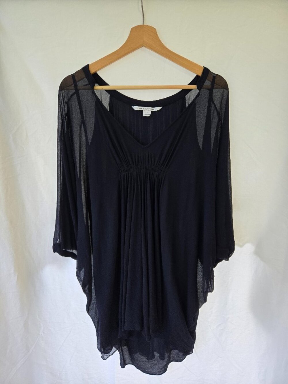 Diane von Furstenberg Black Silk Batwing Mini Dress 14